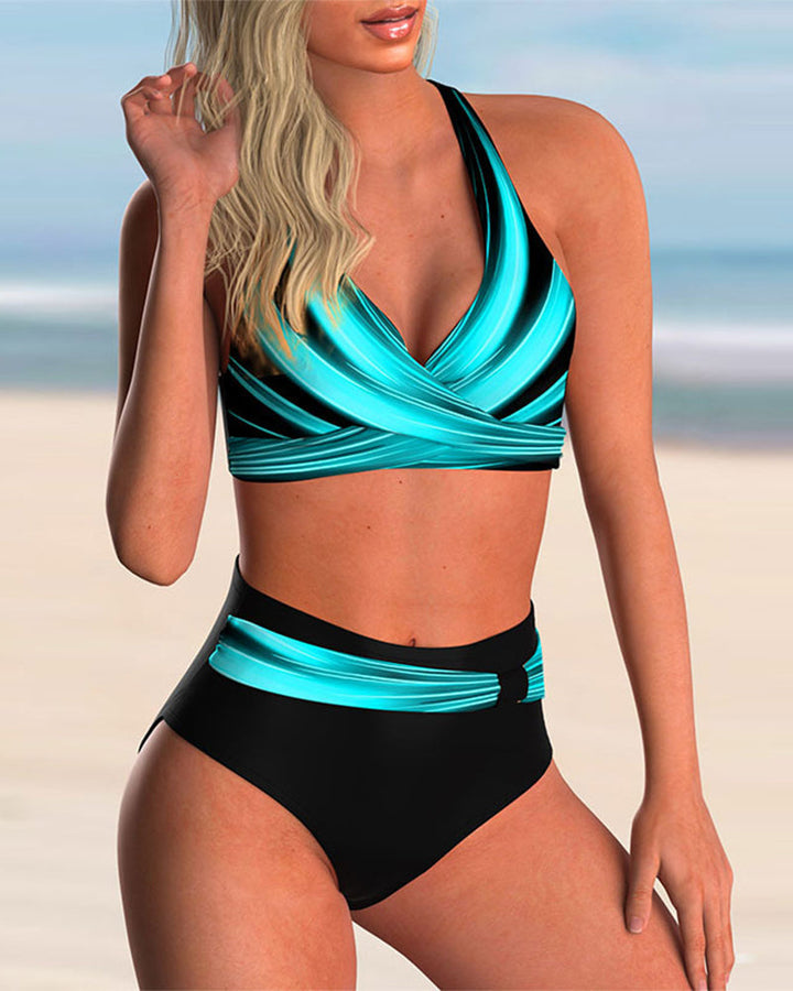 Liliana | Bikini-Set mit Kreuz-Design und Print