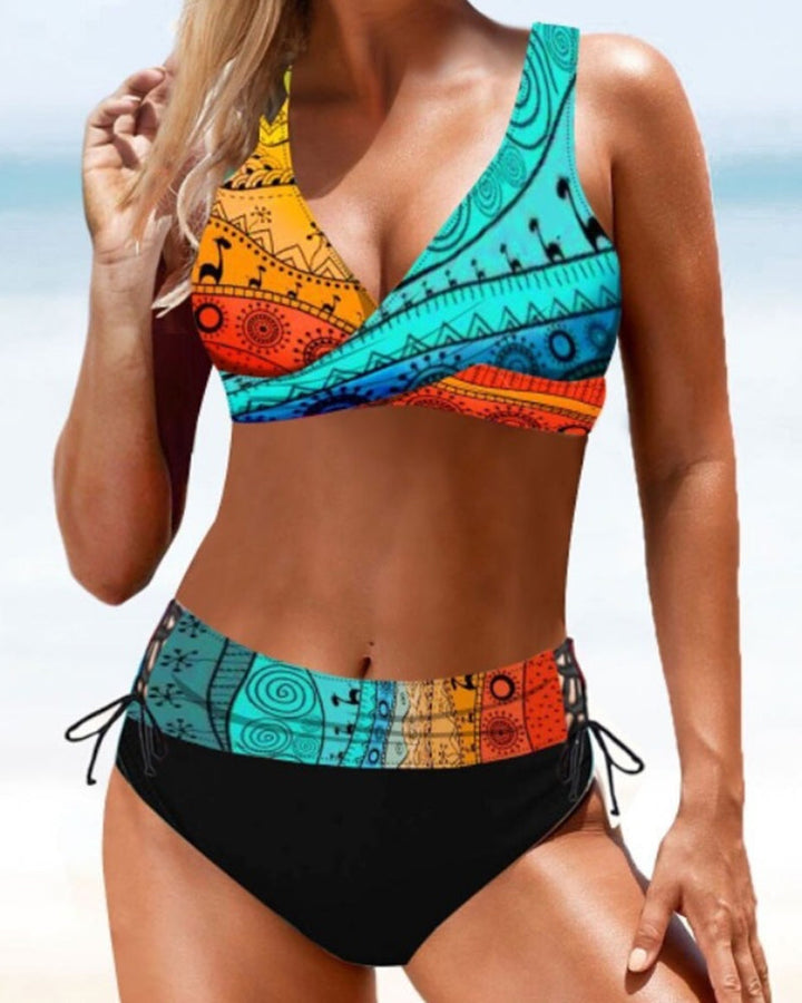 Eva | Lebhafter Bunter Bikini