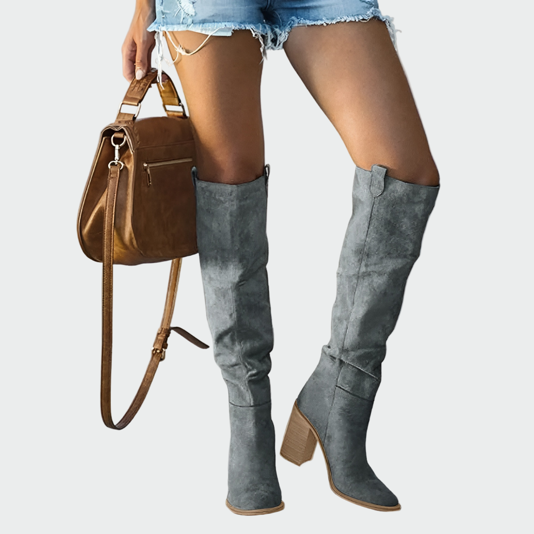 Knöchelhohe Leder-Stiefel mit orthopädischer Unterstützung