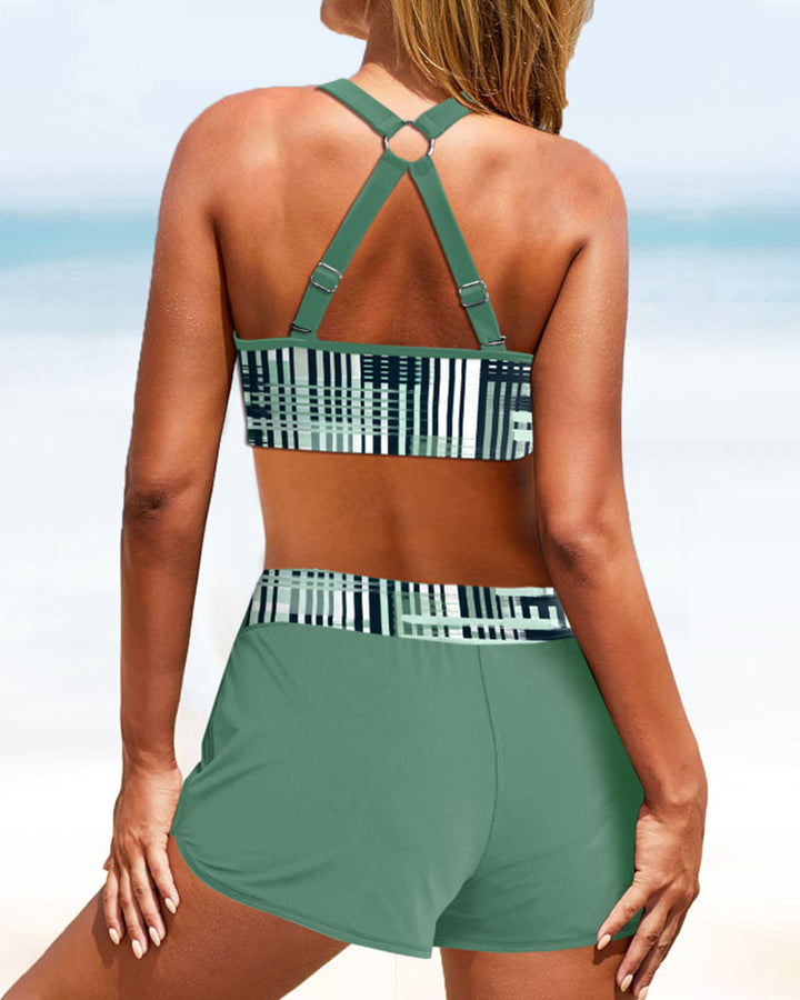 Janette | Hochgeschnittener Ripp-Bikini