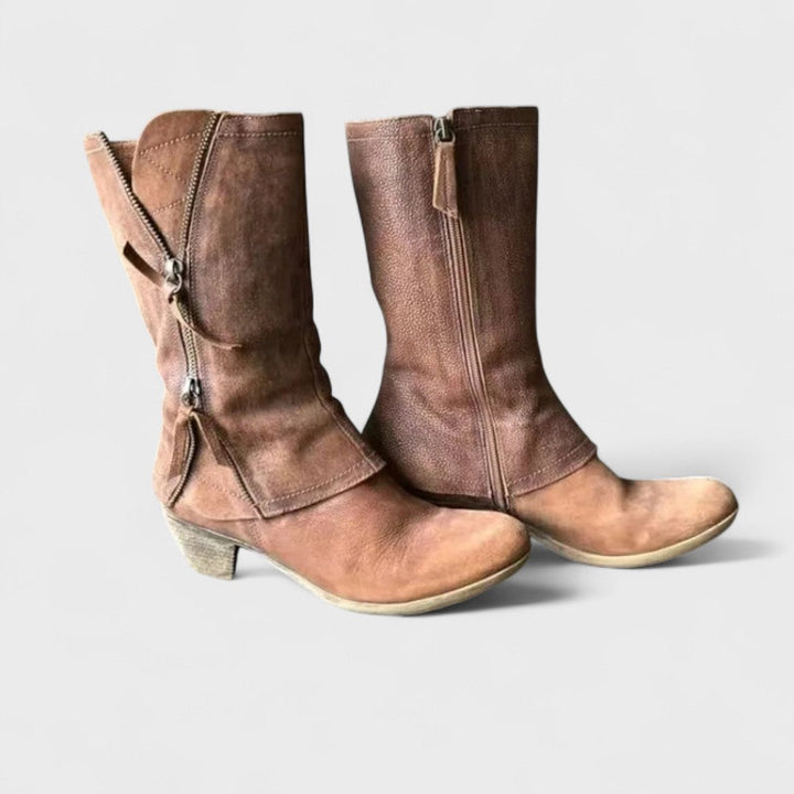 Alma - Vintage Wadenhohe Stiefeletten