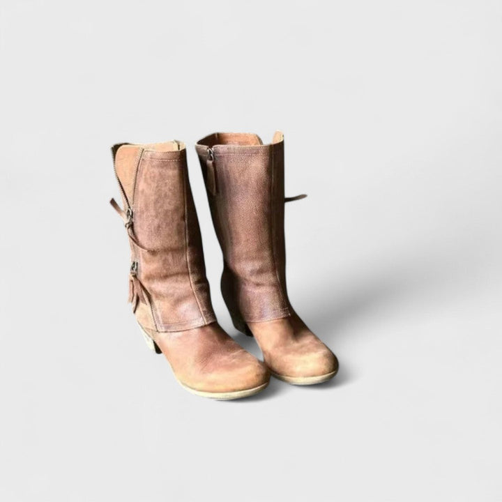 Alma - Vintage Wadenhohe Stiefeletten