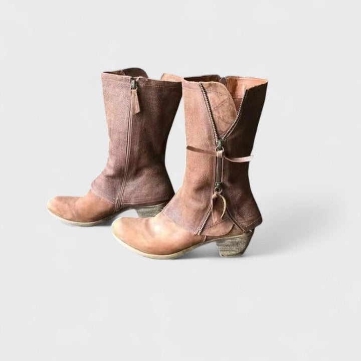 Alma - Vintage Wadenhohe Stiefeletten