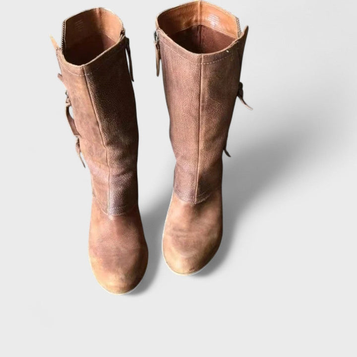 Alma - Vintage Wadenhohe Stiefeletten